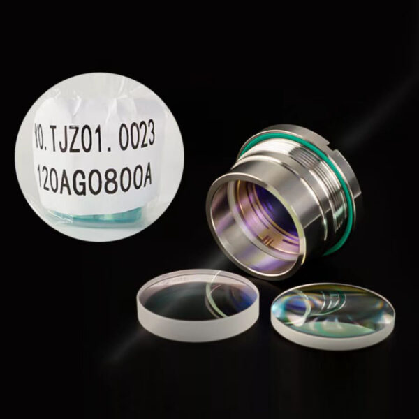 Laser cutting head protective lens